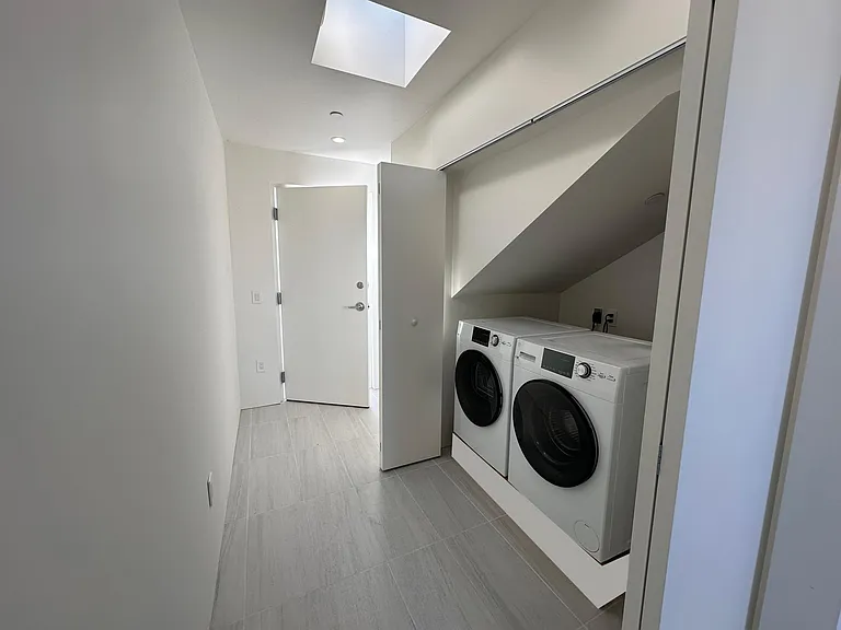 The high-quality GE washer and dryer.