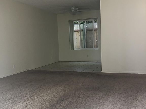 View from front door into living room/dining room