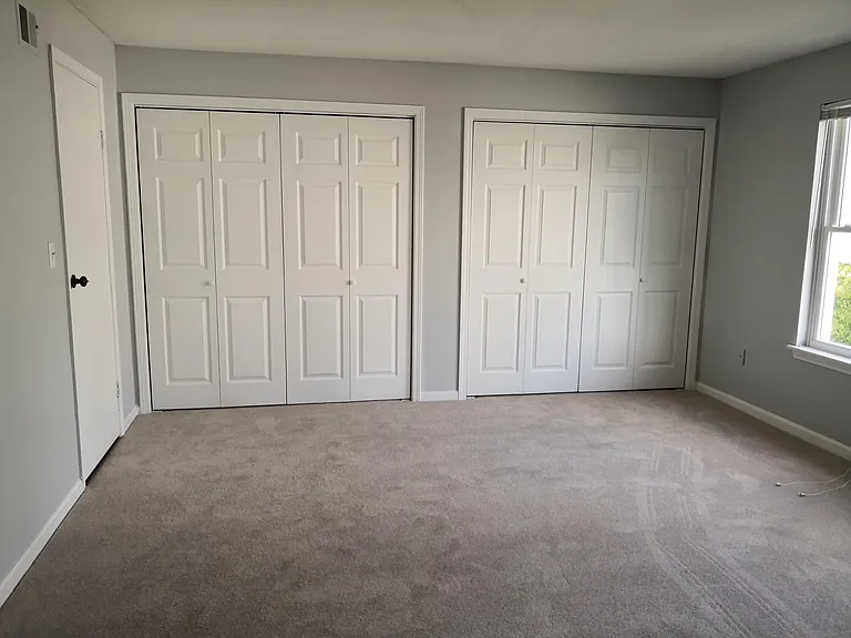 Master suite with new carpets and plenty of closet space