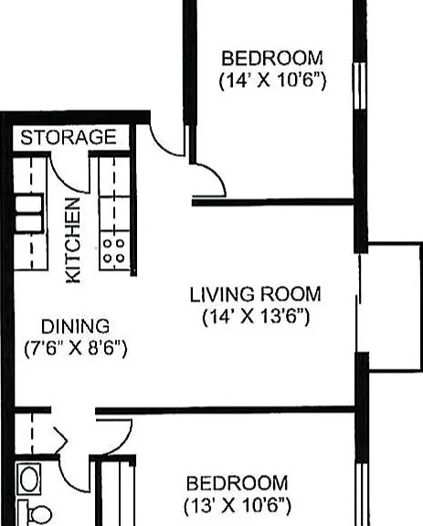 Two-Bedroom, Plan C