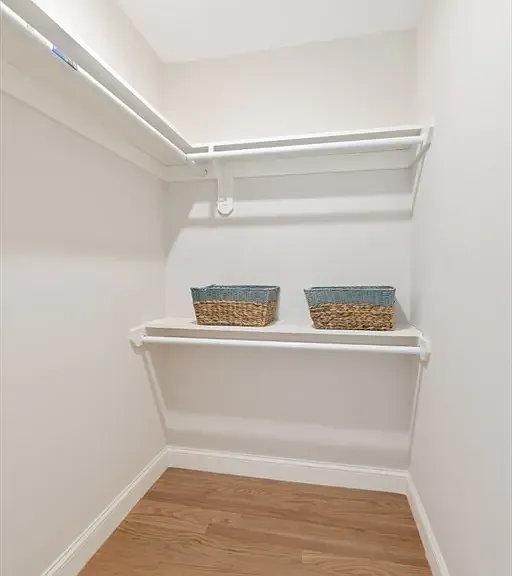 Storage galore: Dual oversized closets providing ample space for even the most extensive wardrobe.