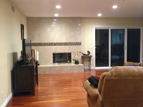 Remodeled Gas Fireplace with Onyx Crystals