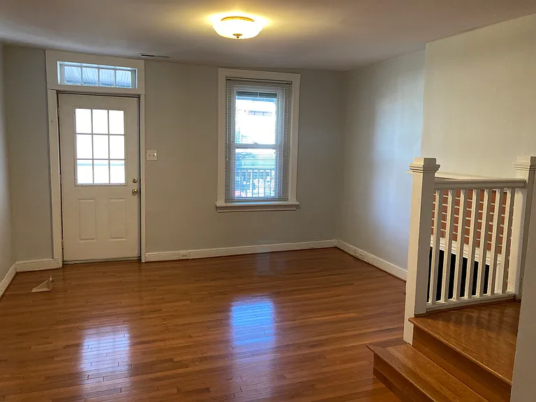 Living room, front door.