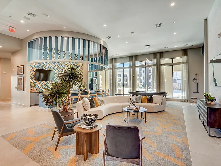 Resident Club Room with Pool Table