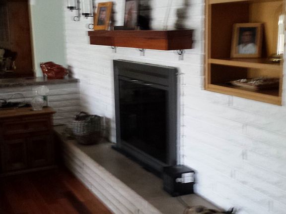 wood burning fireplace