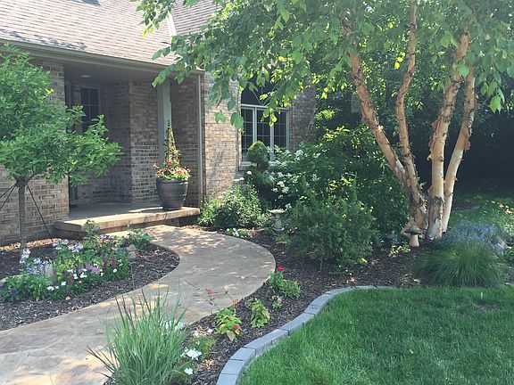 New driveway and sidewalks.