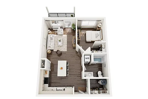 Floor plan B.1.1 One Bedroom