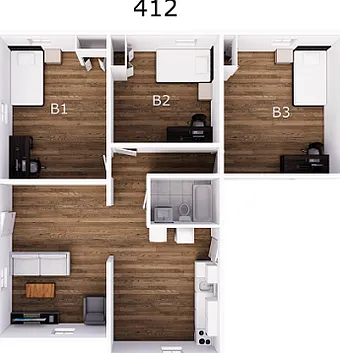 3 bed, 1.0 bath, 1160 sqft, $1,400 — Photo 2