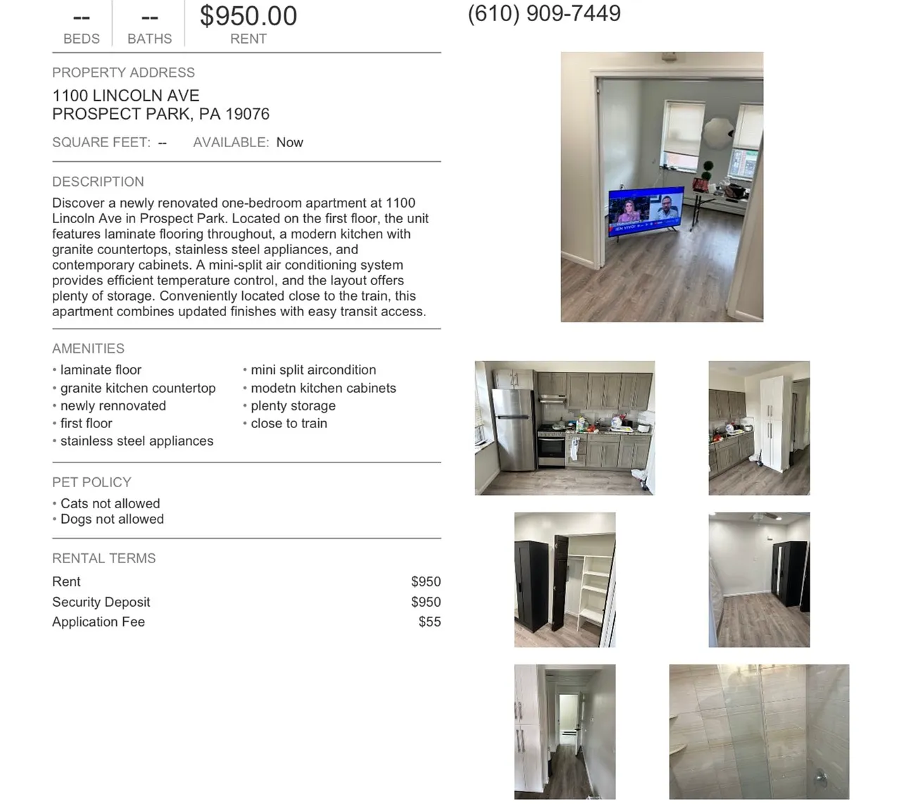 Studio, 500 sqft, $1,050 — Photo 1