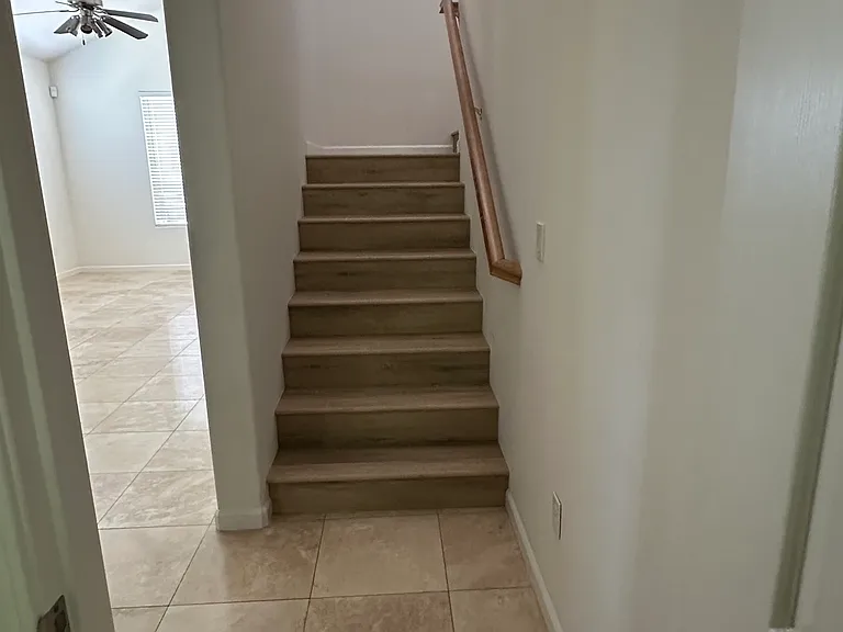 Brand new laminate staircase