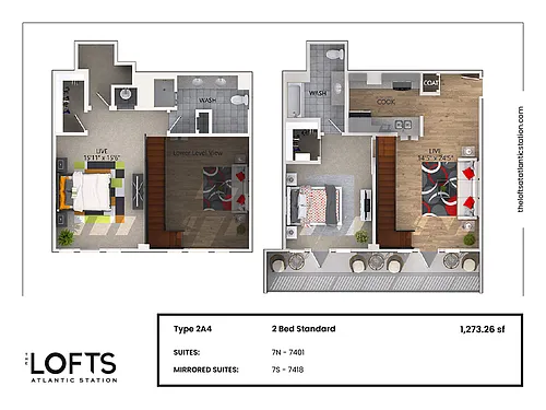Floor plan 2A4 - 2 Bed Standard