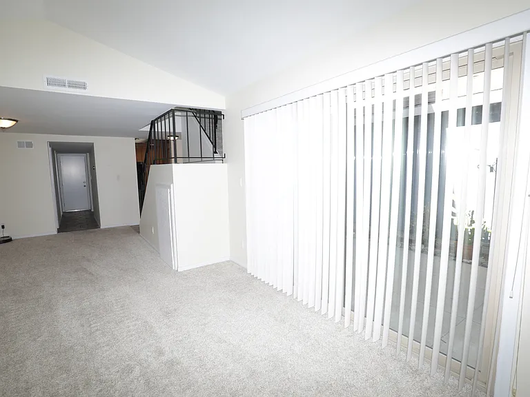 Sliding door access to outside patio