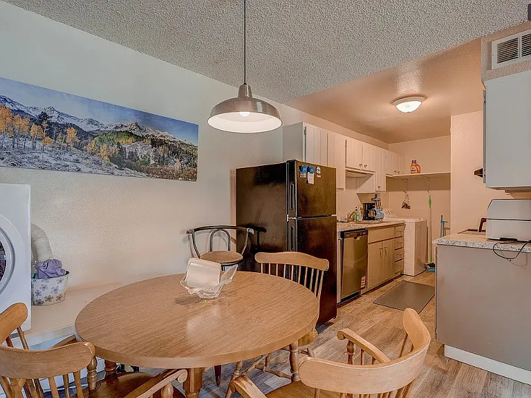 Dining room and kitchen