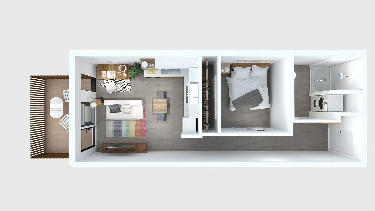 Floor plan Garden 1 Bed C