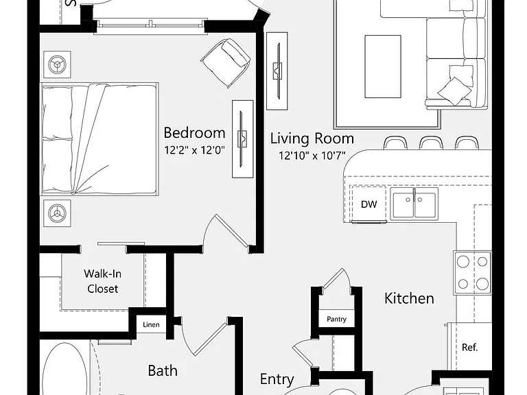 A1: Beds - 1: Baths - 1: SqFt Range - 660 to 660
