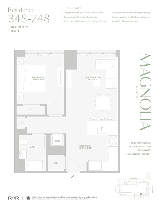 Floor plan 1 Bedroom / 1 Bathroom