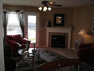 Living Room with gas fireplace