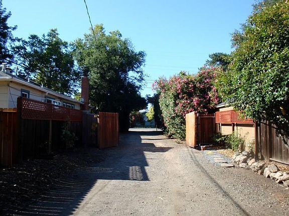 Driveway and gate view from house