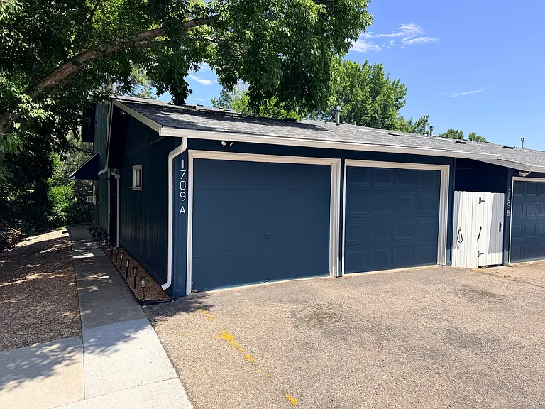 2 car garage with side entry way.