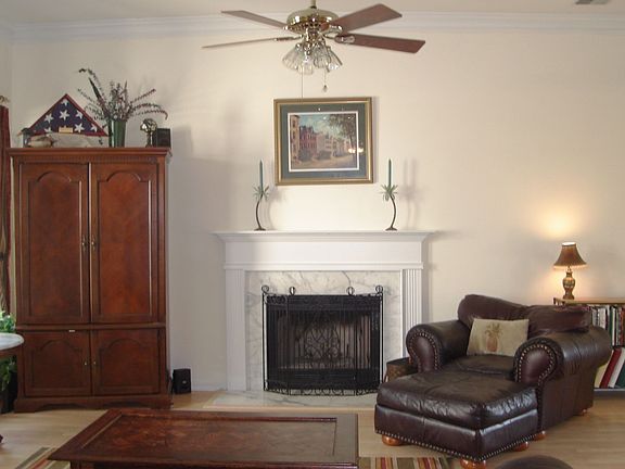 Family Room with wood burning fireplace