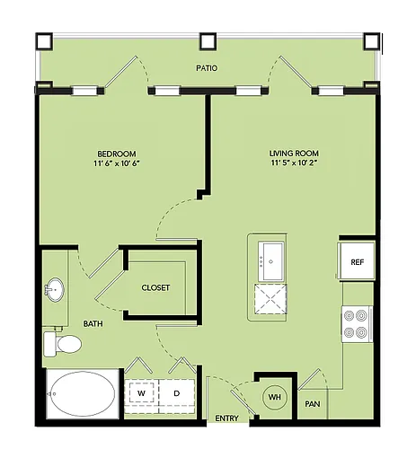 Floor plan A1-561sf-A1.9