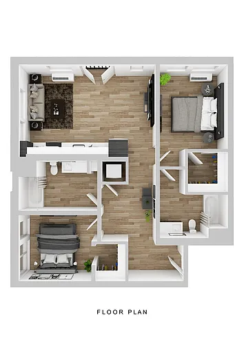 Floor plan Klipsan - 2 Bed A Alt
