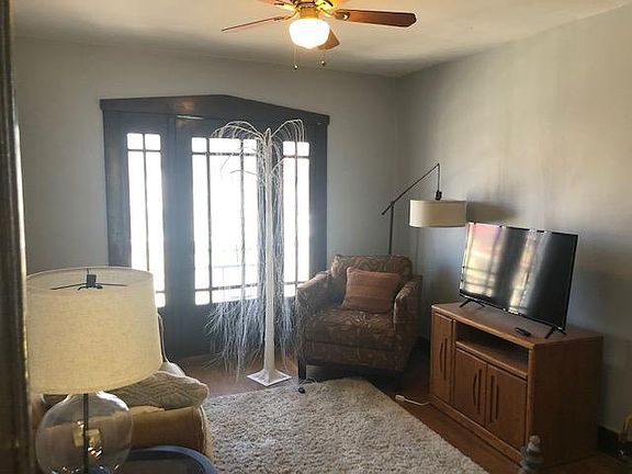 Living room with exterior balcony