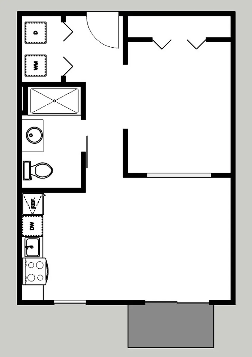 Floor plan Smart One Bed