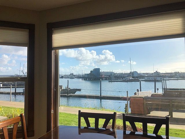 Looking out to the Marina