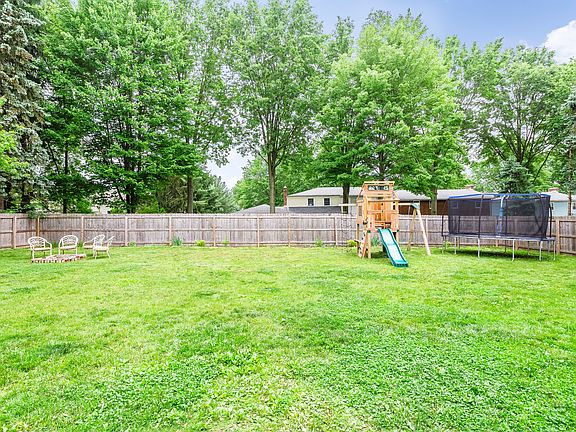 Fenced in backyard