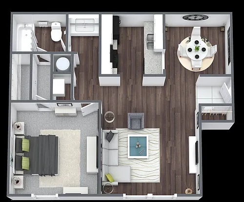 Floor plan 1 Bedroom 1 Bathroom Patio
