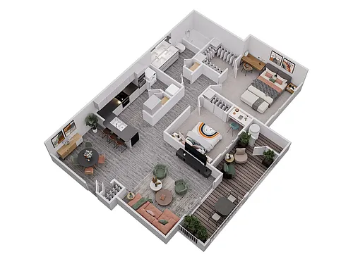 Floor plan B1 - 970 SQUARE FEET
