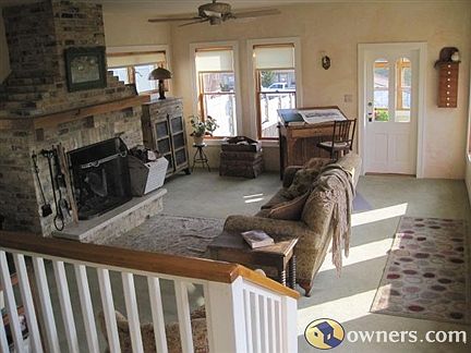 Family Room W/ Natural Fireplace