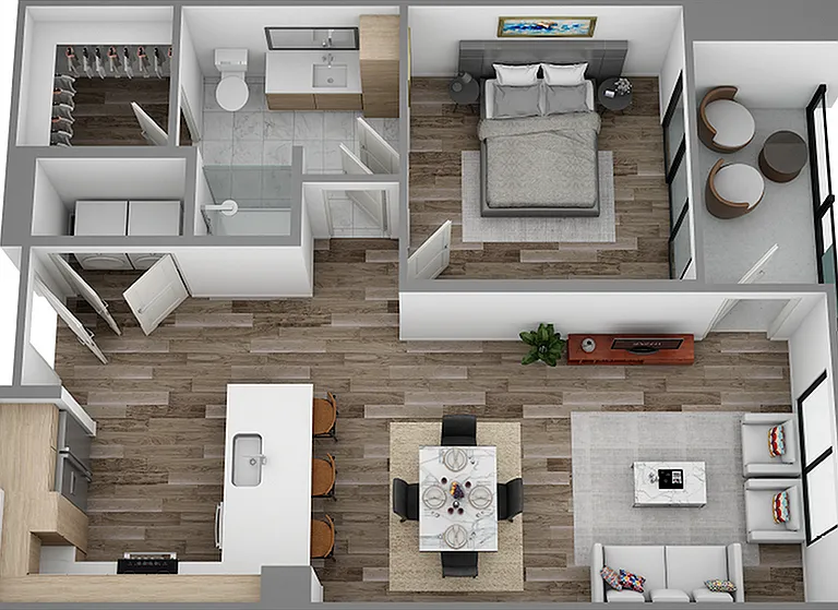 C: 1 bed / 1 bath C: 1 bed / 1 bath
