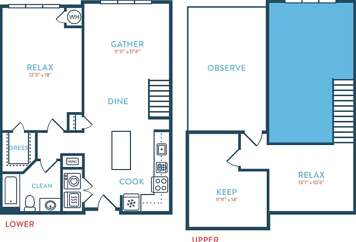 1078-1112 Berkeley A2 Loft Floorplan Diagram