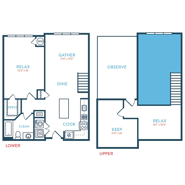 Floor plan 1078-1112 Berkeley A2 Loft