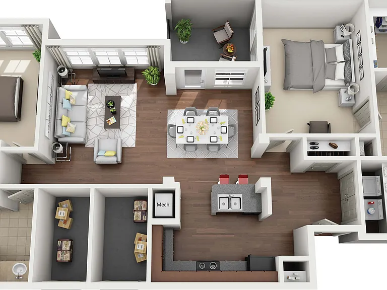 Avanti Cityside - Southmore - 2 Beds - 2 Baths - 1301 Sq. ft.