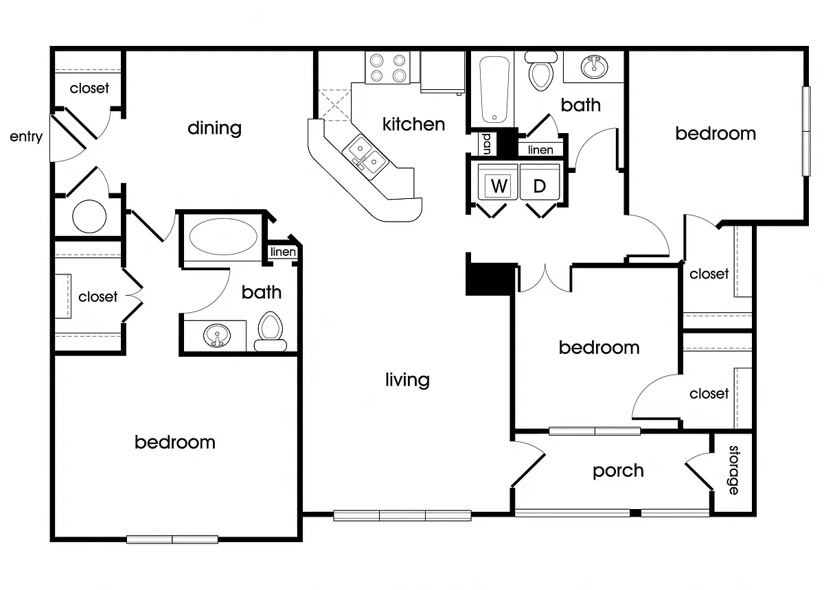 Floor plan C1 Income Restricted