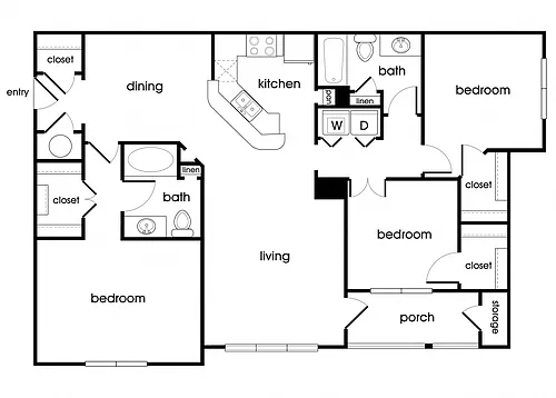 Floor plan C1 Income Restricted