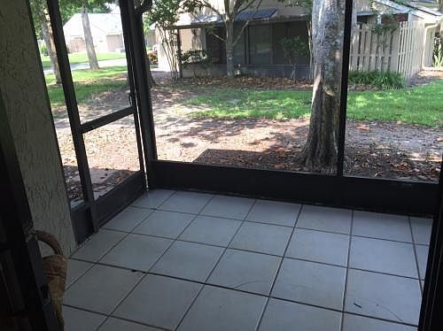 fenced patio