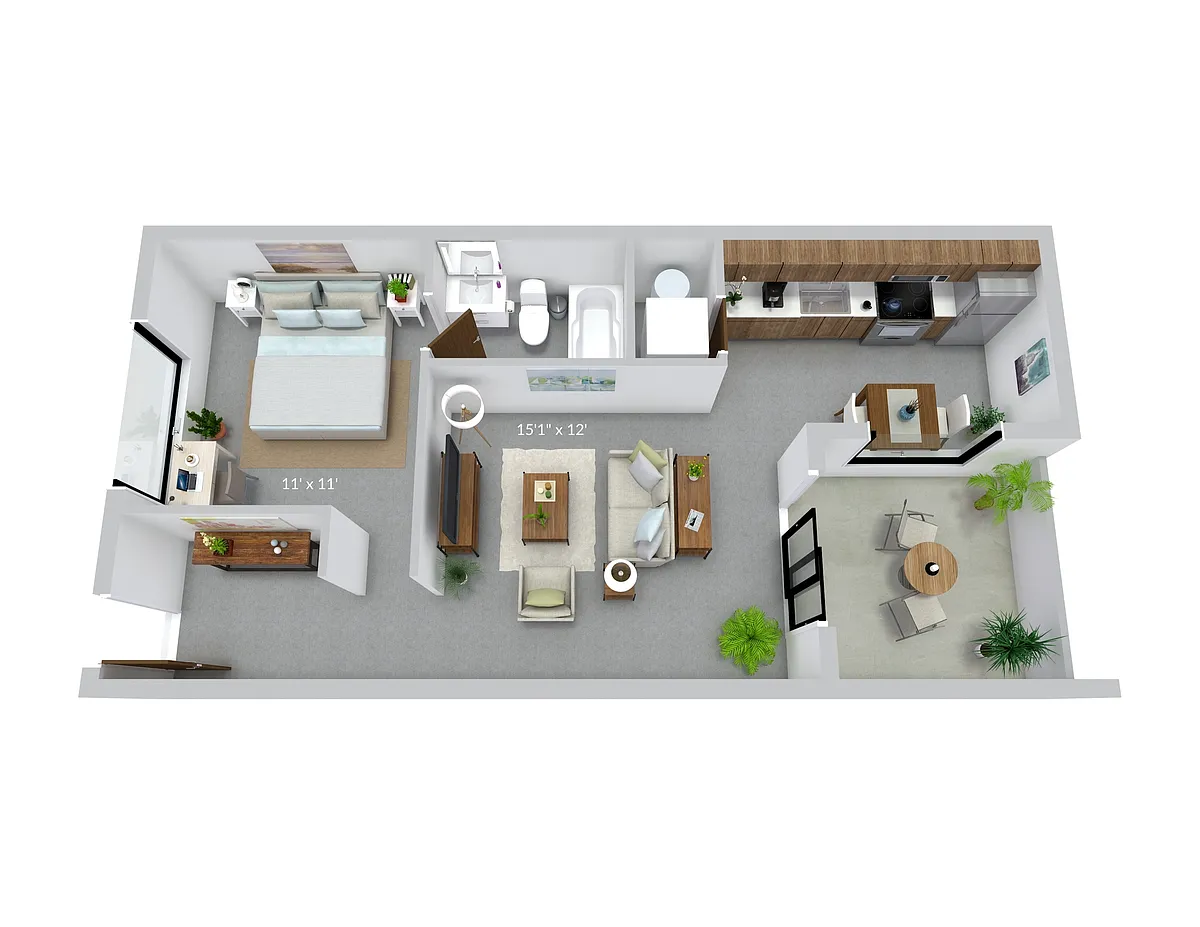 Floor plan 1x1I