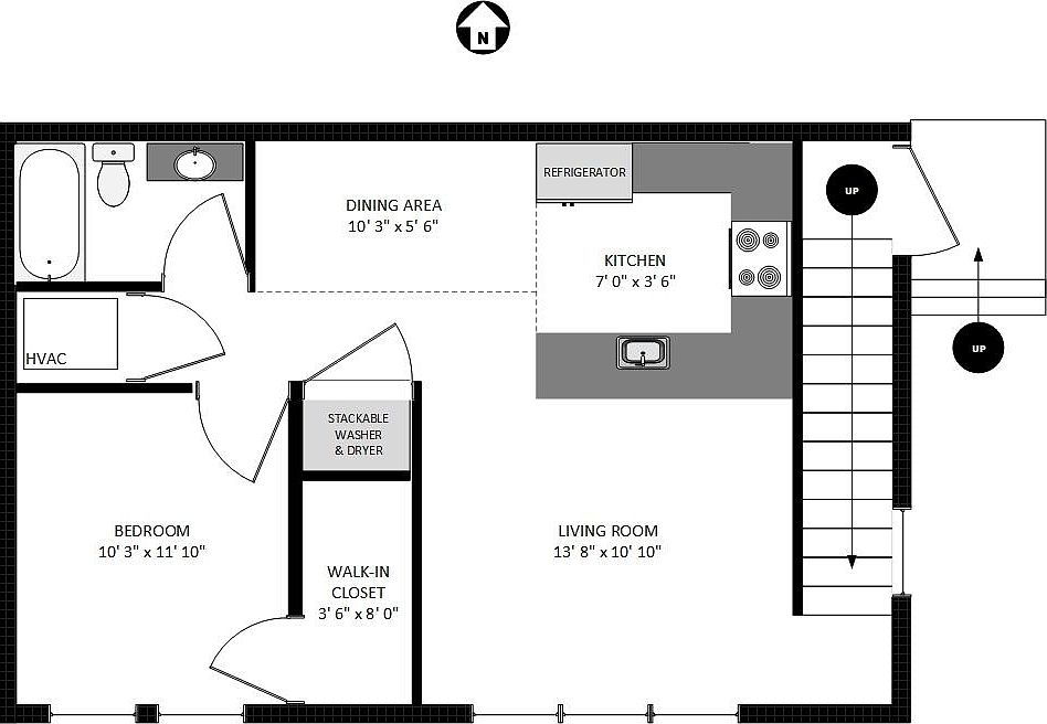 2nd Floor above garage apartment