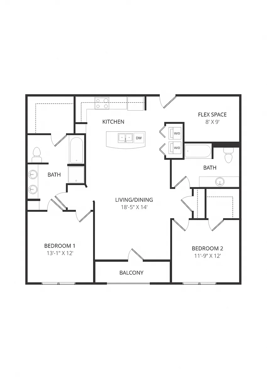 Floor plan Building F FB6