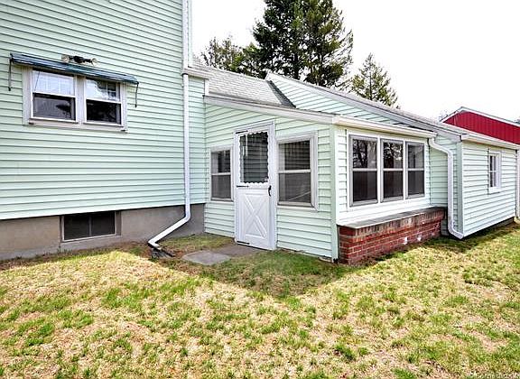 Outside of enclosed porch