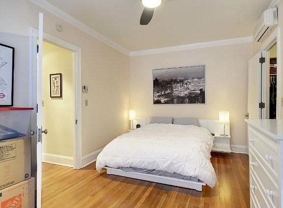 BEDROOM HAS PLENTY OF SPACE FOR DRESSERS OR ADDITIONAL SEATING AREA.