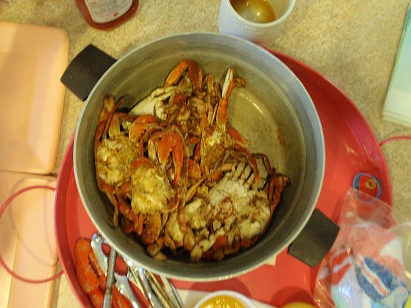 Crabs Caught off Pier