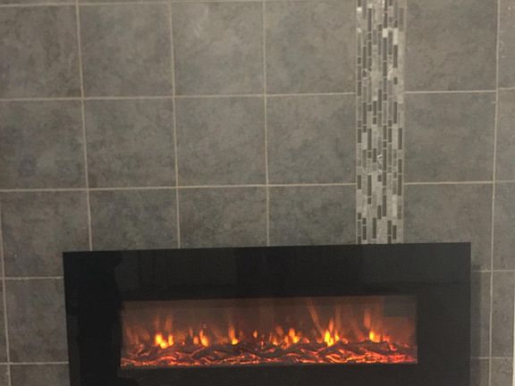 Living room focal wall with fireplace 