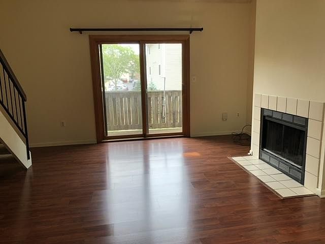 Living room with new laminated flooring