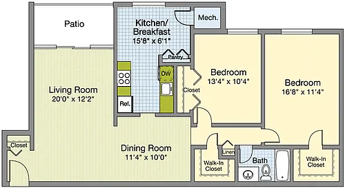 Floor plan MacKenzie - with Washer and Dryer