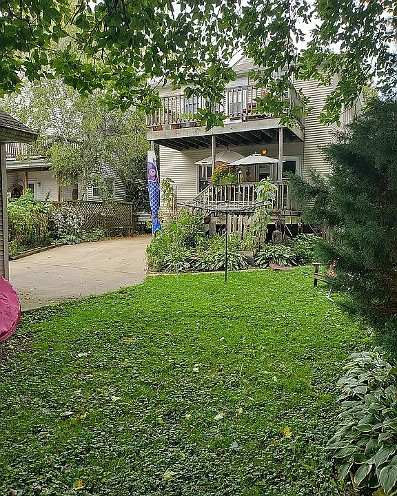 Decks in rear yard